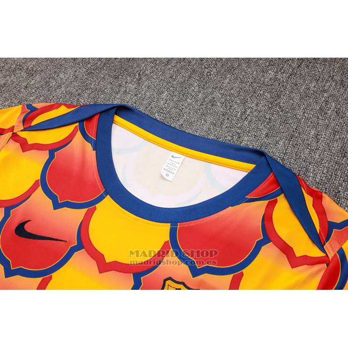 Chandal del Barcelona Manga Corta 2024-2025 Amarillo - Pantalon Corto